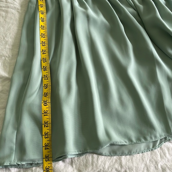 BCBG Generation Sleeveless Dusty Blue Chiffon Dress With Gem Beads, Size L - Picture 16 of 16